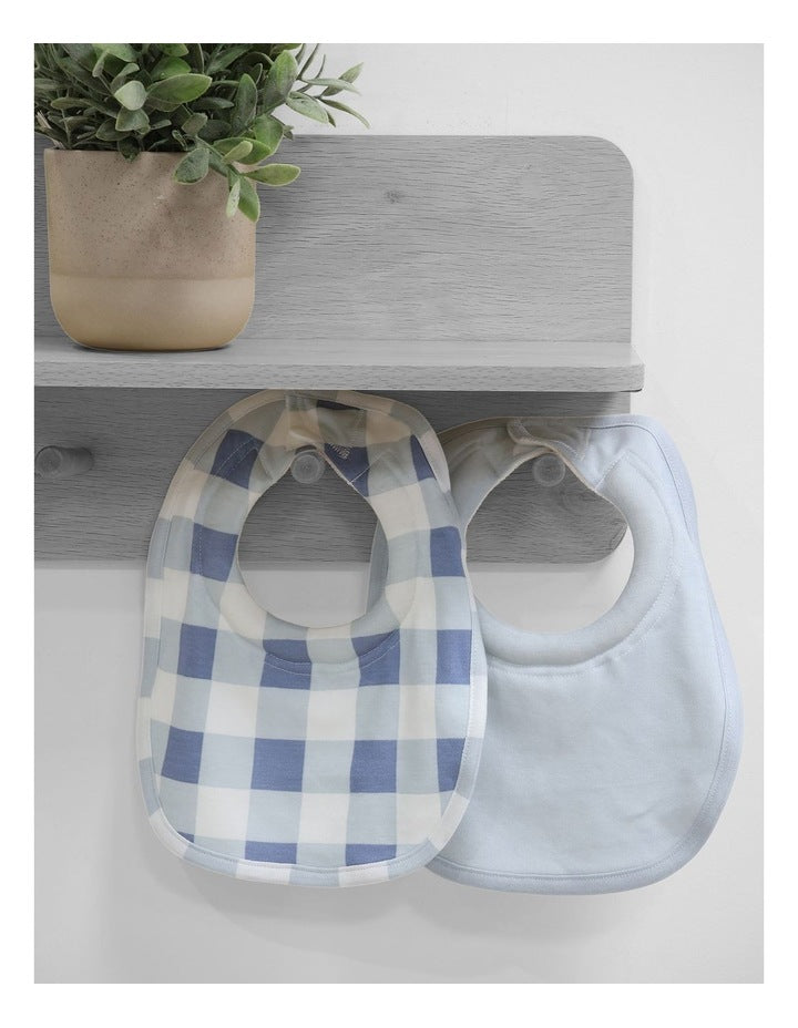 BUBBA SUNDAE 2PK DRIBBLE BIBS - BLUEBERRY
