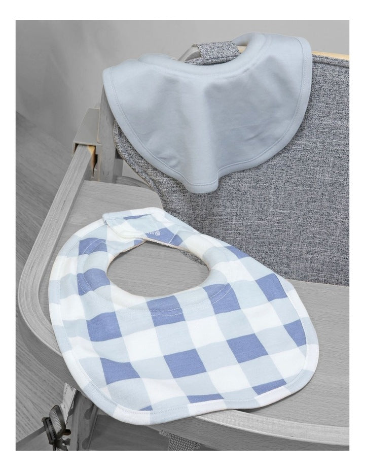 BUBBA SUNDAE 2PK DRIBBLE BIBS - BLUEBERRY