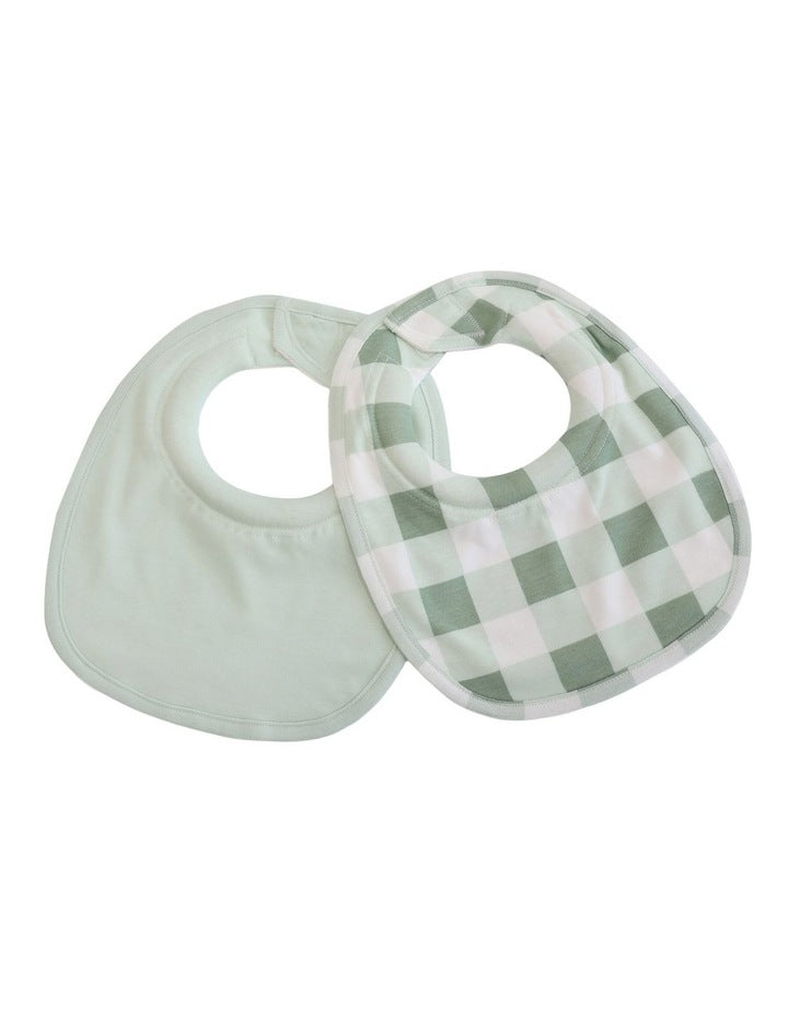BUBBA SUNDAE 2PK DRIBBLE BIBS - GREENTEA