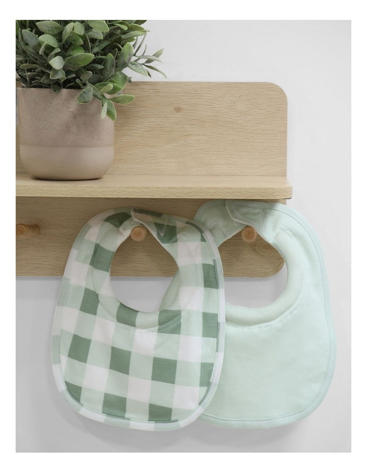 BUBBA SUNDAE 2PK DRIBBLE BIBS - GREENTEA