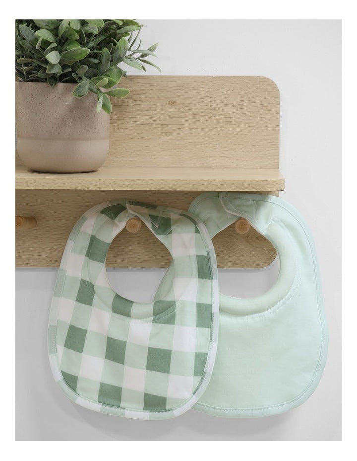 BUBBA SUNDAE 2PK DRIBBLE BIBS - GREENTEA