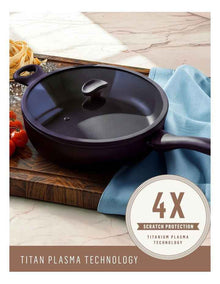 Per Domani Ceramic 30cm/5.5l Covered Saute with Helper Handle