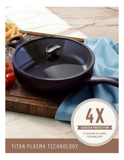 Per Domani Ceramic 30cm/5.5l Covered Saute with Helper Handle