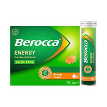 Energy Vitamin B & C Orange Flavour Effervescent Tablets 75 Value Pack