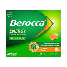 BEROCCA ENERGY EFFERVESCENT ORANGE 75PK