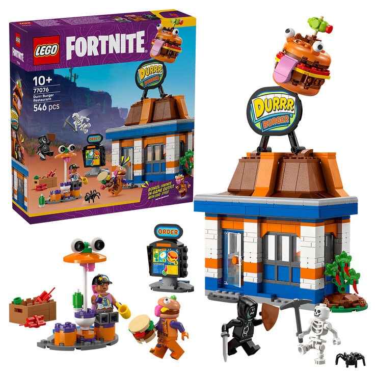 Modular Restaurant Building Set with Minifigures