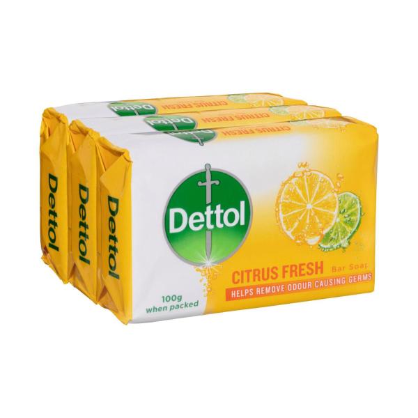 DETTOL BAR SOAP 3 PACK: CITRUS FRESH 300G