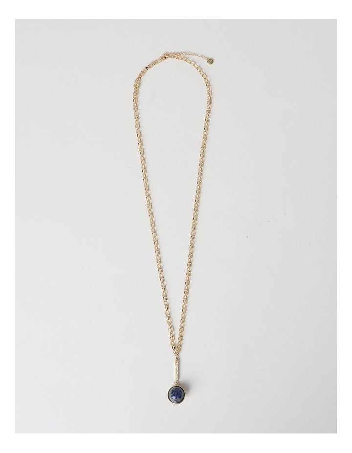 Ball Pendant Necklace in Blue