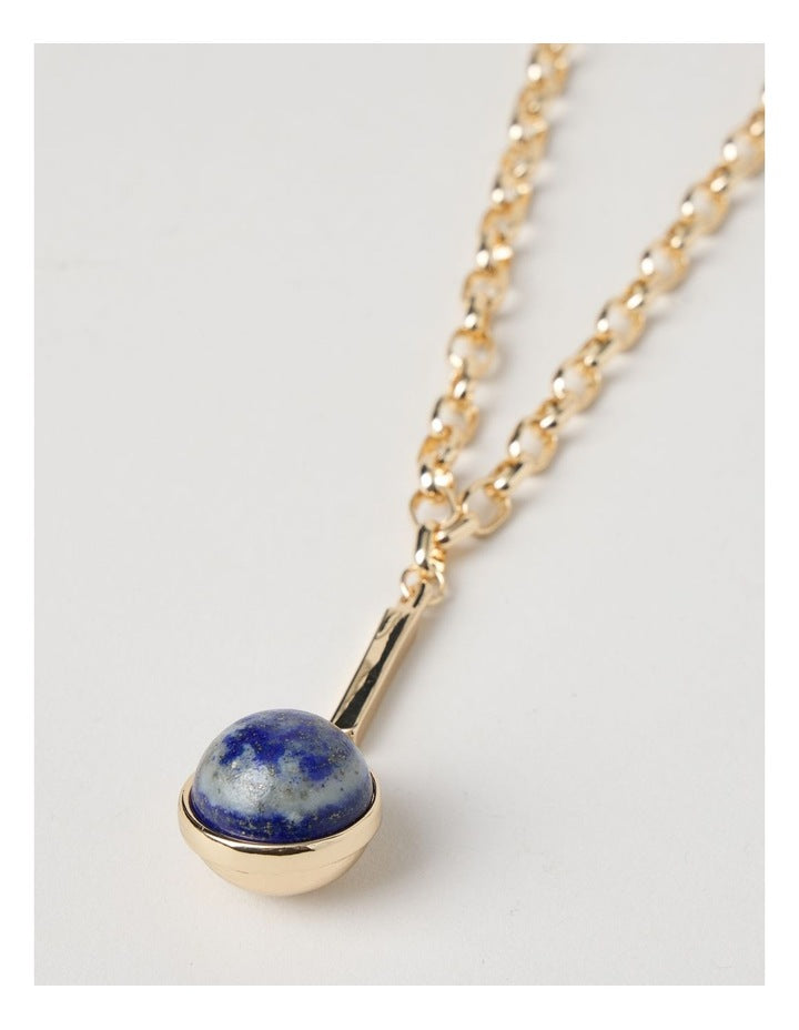 Ball Pendant Necklace in Blue
