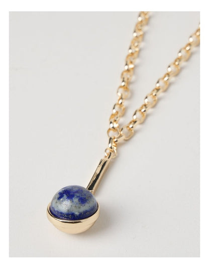 Ball Pendant Necklace in Blue