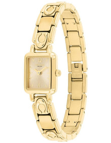 Coach Mara IP Thin Gold Steel Light Gold Dial Women's Watch