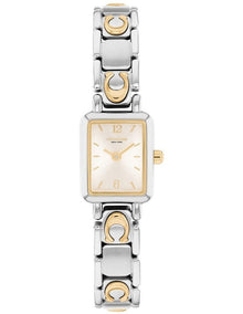Mara Stainless Steel & IP Thin Gold Steel Chalk Dial Women's Watch