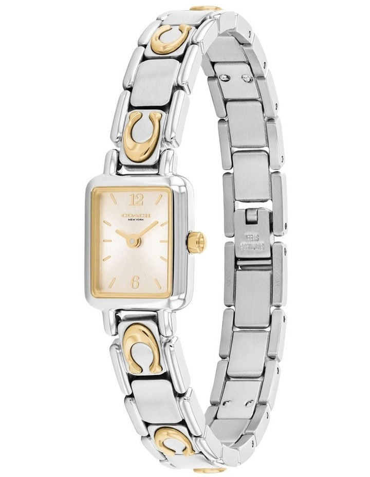 Mara Stainless Steel & IP Thin Gold Steel Chalk Dial Women's Watch