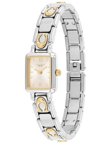 Mara Stainless Steel & IP Thin Gold Steel Chalk Dial Women's Watch
