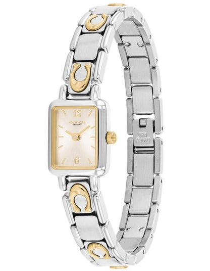 Mara Stainless Steel & IP Thin Gold Steel Chalk Dial Women's Watch