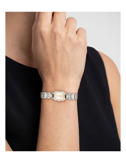Mara Stainless Steel & IP Thin Gold Steel Chalk Dial Women's Watch