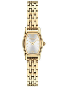 Greta IP Thin Gold Steel Silver White Dial Women's Watch