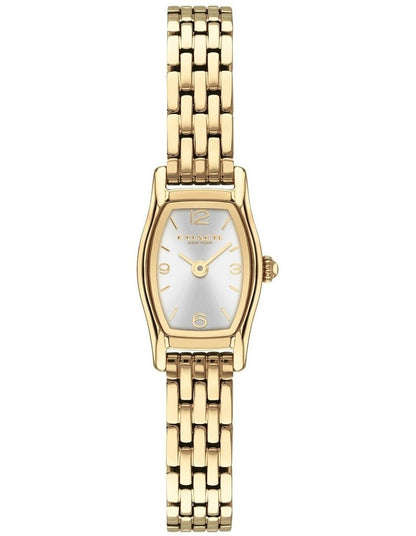Greta IP Thin Gold Steel Silver White Dial Women's Watch