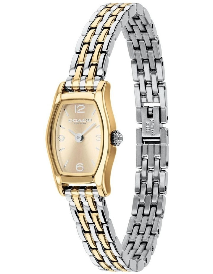 Greta Stainless Steel & IP Thin Gold Steel Light Champagne Dial Women's Watch