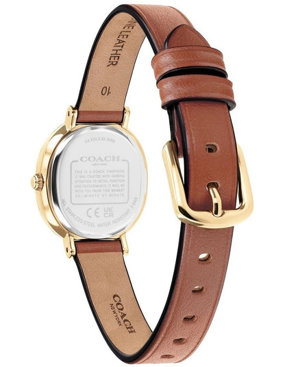 Harlow Saddle Calfskin Silver White Dial Women's Watch
