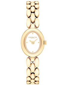 Sammy IP Thin Gold Steel Chalk Dial Women's Watch