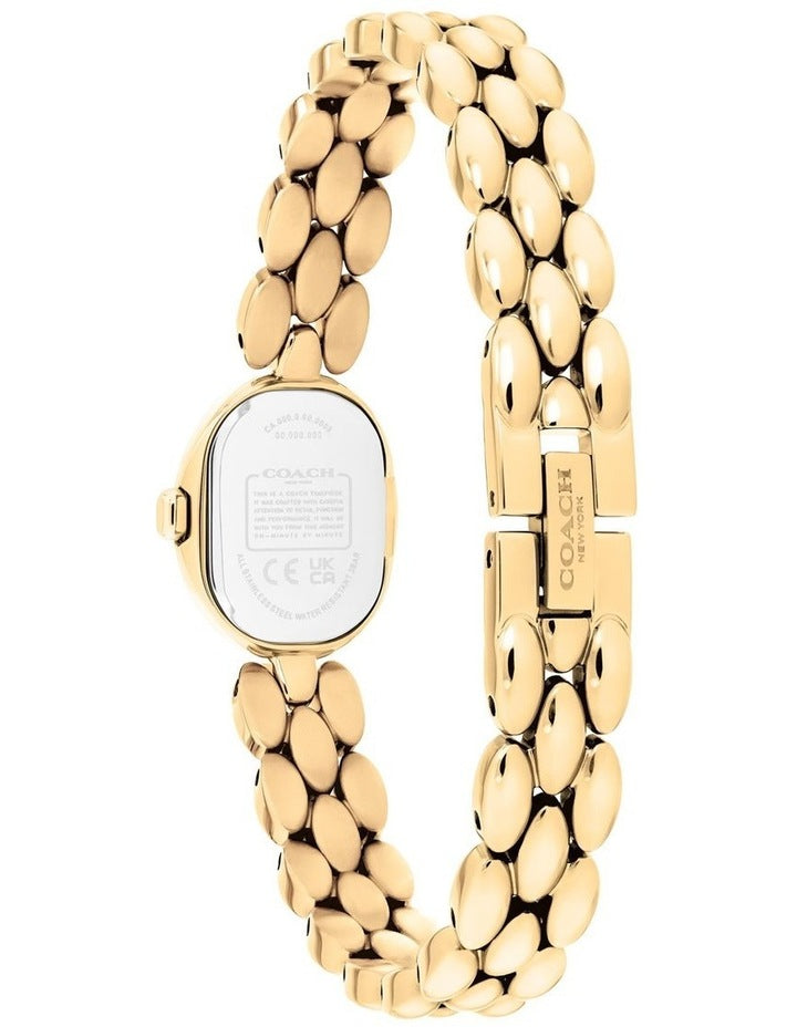Sammy IP Thin Gold Steel Chalk Dial Women's Watch