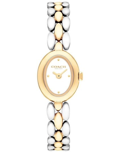 0ammy Stainless Steel & Gold Steel Chalk Dial Women's Watch