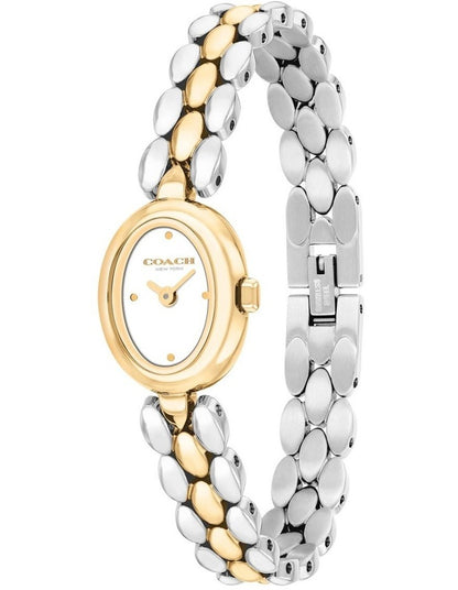 0ammy Stainless Steel & Gold Steel Chalk Dial Women's Watch