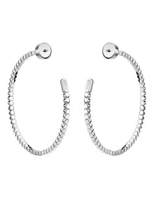 Kassy Divine Stainless Steel & Crystals Hoop Earrings