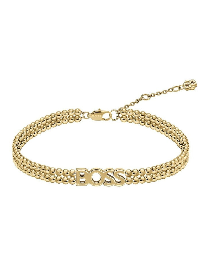 Kassy Beads Gold Steel Women's Bead Bracelet