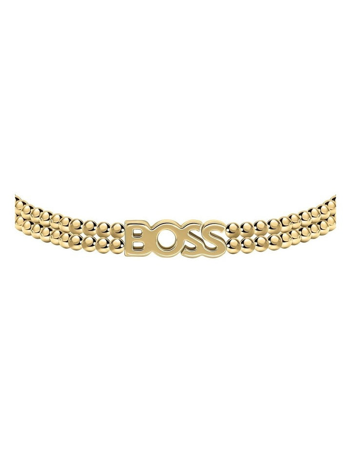Kassy Beads Gold Steel Women's Bead Bracelet