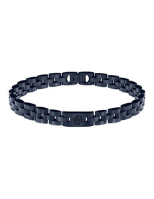 Blue Steel Men's Metal Link Bracelet