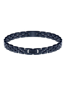 Blue Steel Men's Metal Link Bracelet