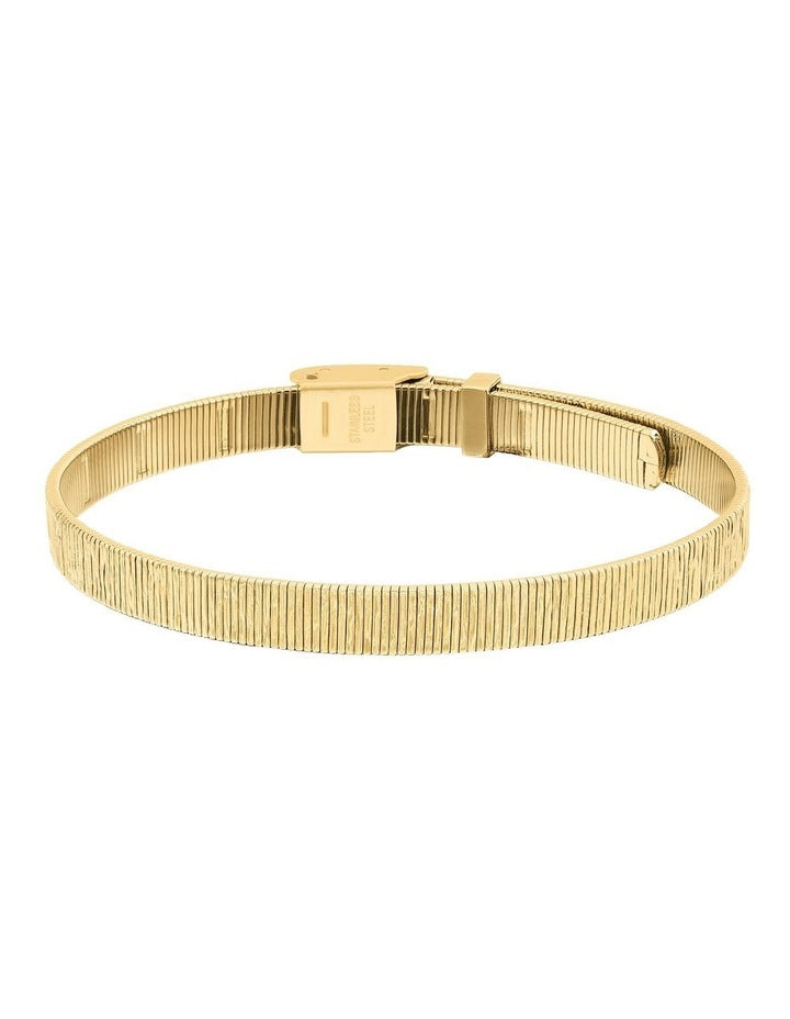 Gold Steel Women's Mesh Bracelet