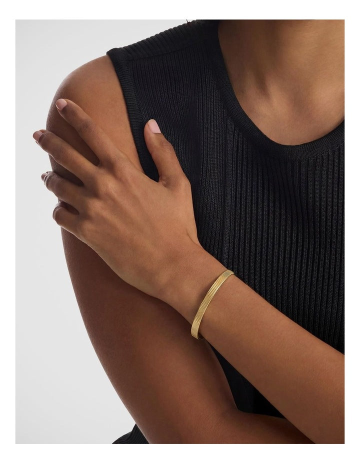 Gold Steel Women's Mesh Bracelet