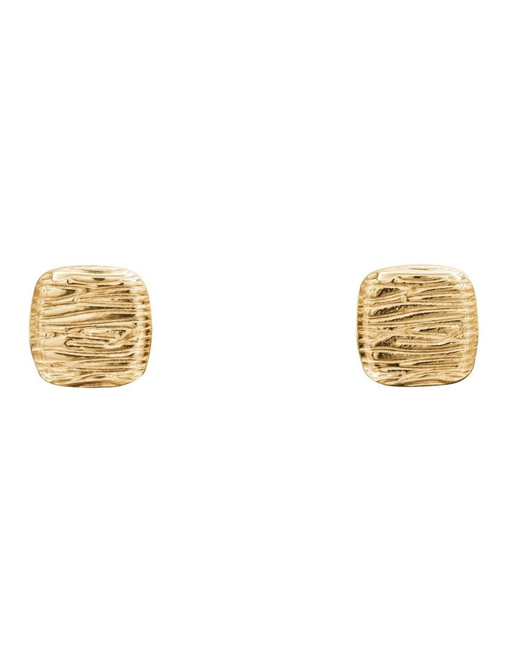Gold Steel Women's Stud Earrings