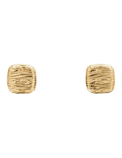 Gold Steel Women's Stud Earrings