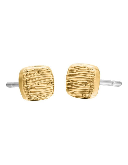 Gold Steel Women's Stud Earrings