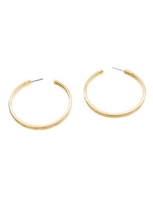 Gold Steel Women's Hoop Earrings