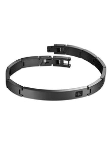 Grey Steel Men's Metal Link Bracelet