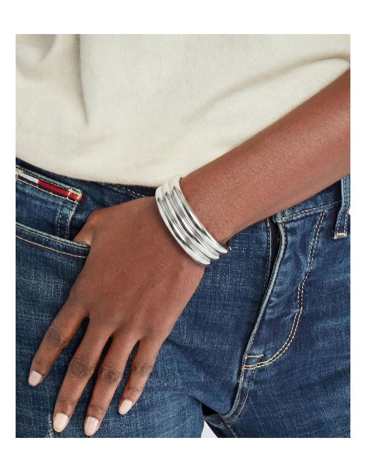 Stainless Steel Women's Hinge Bangle