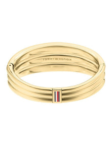 Gold Steel Women's Hinge Bangle