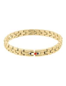 Gold Steel Women's Metal Link Bracelet