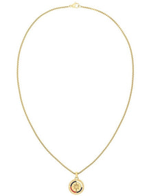 Gold Steel Men's Pendant Necklace