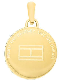 Gold Steel Men's Pendant Necklace