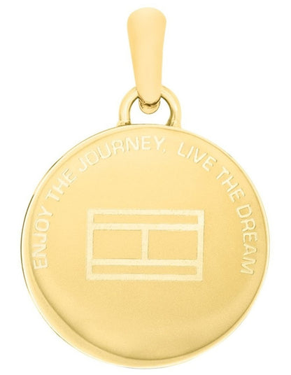 Gold Steel Men's Pendant Necklace