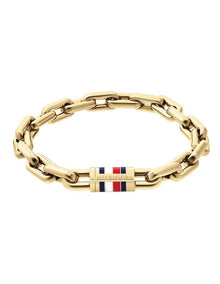 Gold Steel Men's Chain Bracelet