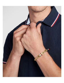 Gold Steel Men's Chain Bracelet