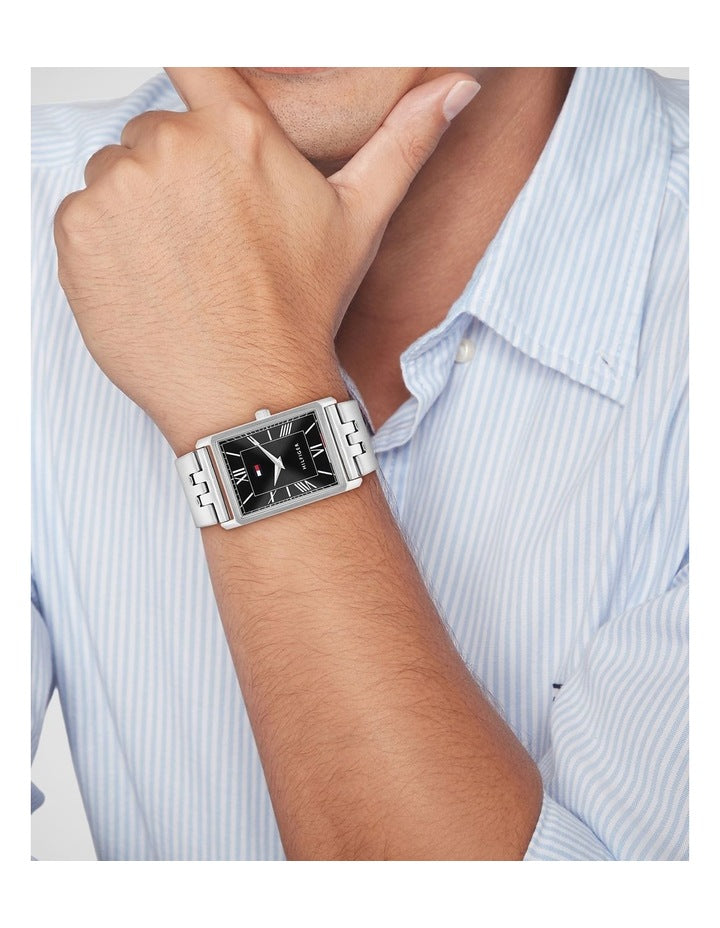 Ben Stainless Steel Black Dial Men's Watch