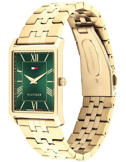 Gold Steel Green Dial Men's Watch